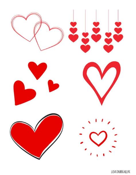 Free Heart Printable Templates For Coloring And Stencils ⋆ Love Our