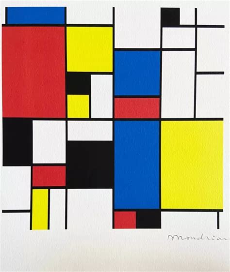 PIET MONDRIAN LITHOGRAPHIE 1979 Édition Limité 250 Exemplaires Original