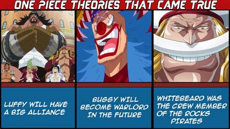 One Piece Fan Theories That Became True Anime Facts YouTube