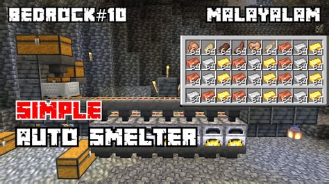 Simple Auto Smelter Bedrock Guide S01E10 YouTube