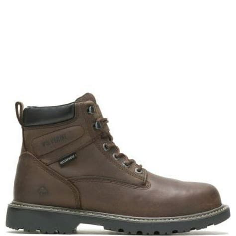 Wolverine Floorhand Waterproof Steel Toe 6 Work Boot Men Dark Brown