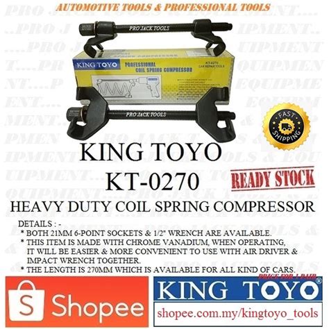 KT 0270 Original KING TOYO Heavy Duty Coil Spring Compressor 270mm