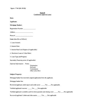 Conditional Approval Form Fill Online Printable Fillable Blank