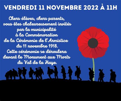 Cérémonie de Commémoration de l Armistice du 11 novembre 1918 Val de