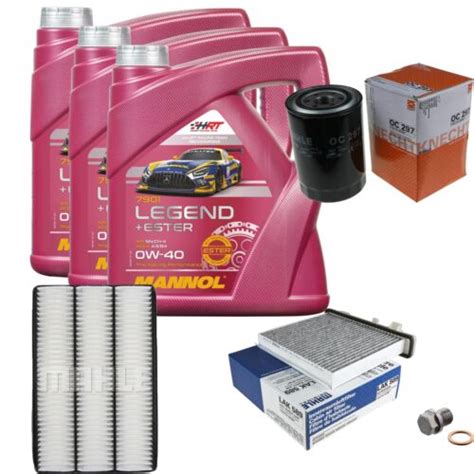 Mahle Inspection Set 12 L Mannol Legend 0W 40 Pour Mitsubishi Pajero