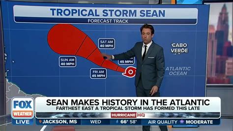 Tropical Storm Sean Makes History In Atlantic Latest Weather Clips