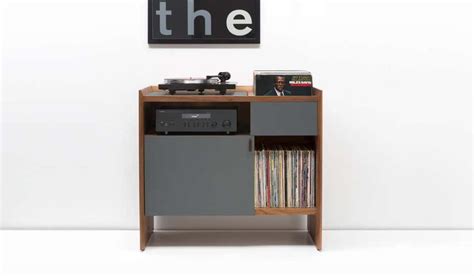 38 Unison Vinyl Record Storage Stand In Natural Walnut Vinyl Record