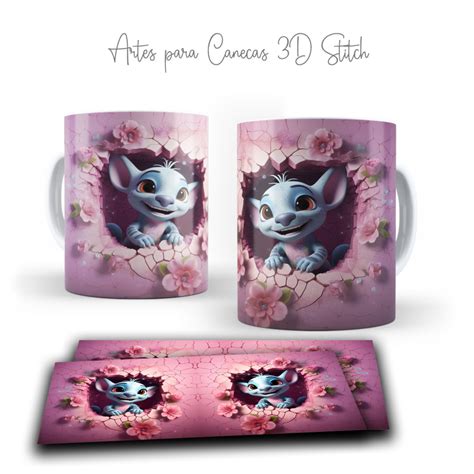 Kit Artes Stitch Disney D Para Canecas Elo