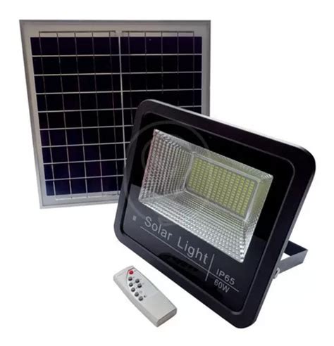 Lámpara Reflector Led Con Panel Solar 60w Retilap