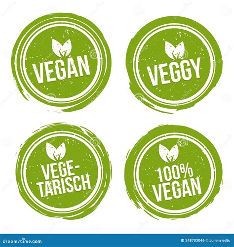 Vegan Food Badges Set Veggy And 100 Vegan Food Vector Hand Drawn