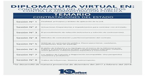 Diplomatura Virtual En Delito De Cohecho Y Su Tipología En El Marco De La Administración Pública