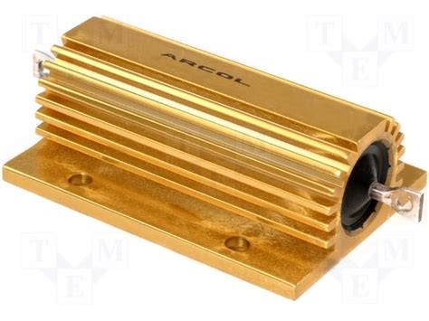 Резистор 100W 100R HS100-100RJ Резистор: жичен с радиатор; завинтване ...