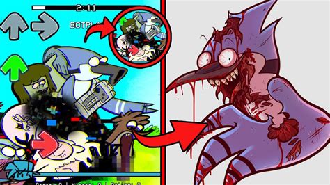 References In Pibby Glitch Corrupted Mordecai X FNF Come And Learn