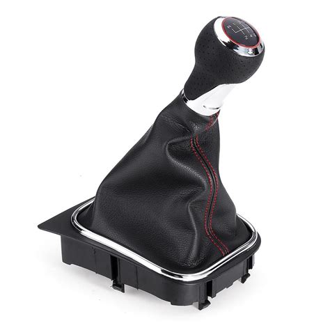 Buy 6 Speed Gear Shift Knob Gearstick Gaiter Kit For Vw Golf 6 Mk5 Mk6 Jetta 2005 14 At