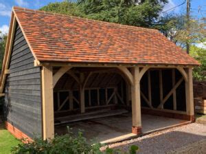 Oak Framed Cart Lodges Log Stores 3D Oak Limited Essex