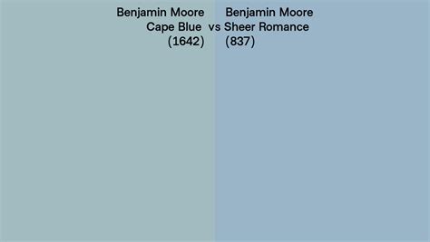 Benjamin Moore Cape Blue Vs Sheer Romance Side By Side Comparison