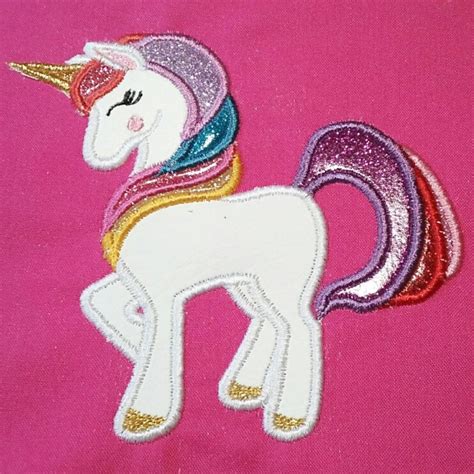 Unicorn Embroidery Design Unicorn Applique Design Etsy