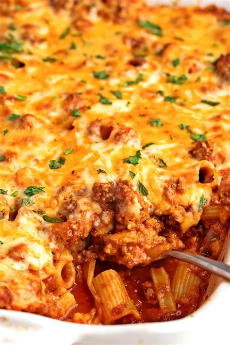 Baked Rigatoni Pasta Recipe - Insanely Good