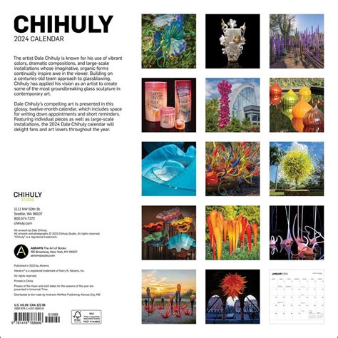 Chihuly Calendar Abbi Linell