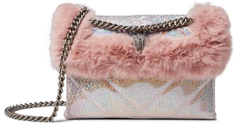 Kurt Geiger Faux Fur Mini Kensington In Pink Lyst