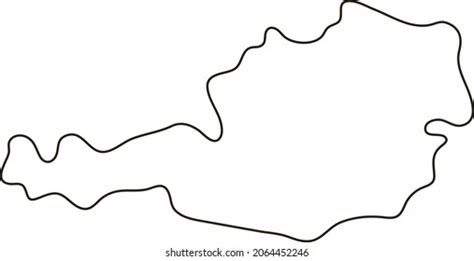 Map Austria Simple Outline Map Vector Stock Vector Royalty Free