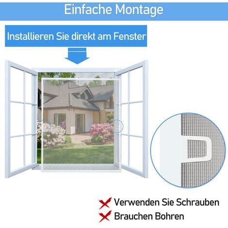 Deactive Hengda Fliegengitter Insektenschutz Fenster Alurahmen