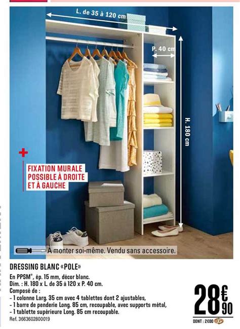 Offre Dressing Blanc Modulable Chez Brico Depot