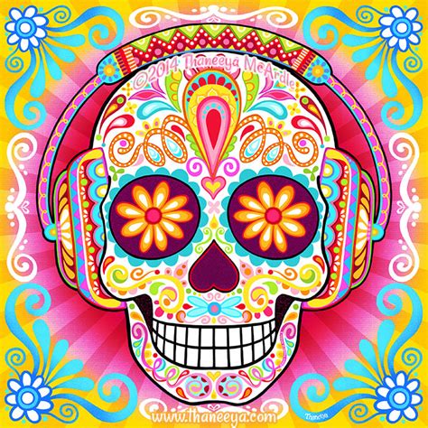 Day Of The Dead Art A Gallery Of Colorful Skull Art Celebrating Dia De