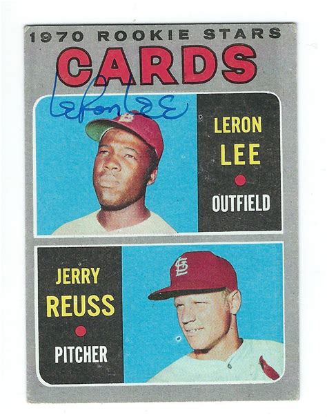 Autographed Leron Lee St. Louis Cardinals 1970 TOPPS card #96 - Main ...