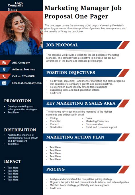 Top 10 One Page Job Proposal Templates With Examples And Samples