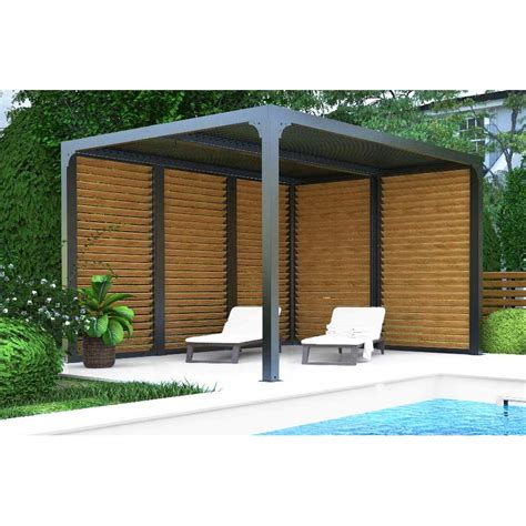 Pergola Cogolin Bioclimatique 3 60 X 3 00 M Avec Ventelles Imitations