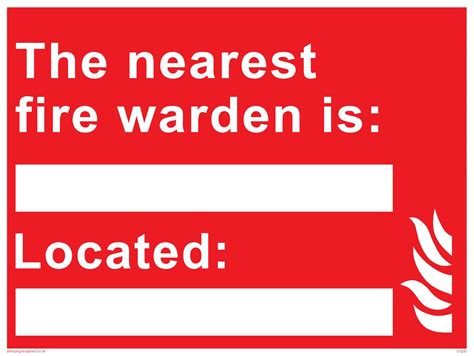 Buy Viking Signs IF5241 A5L V Fire Warden Information Sign Vinyl 150