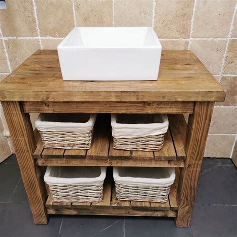 How To Build Rustic Bathroom Vanity Unit Artcomcrea