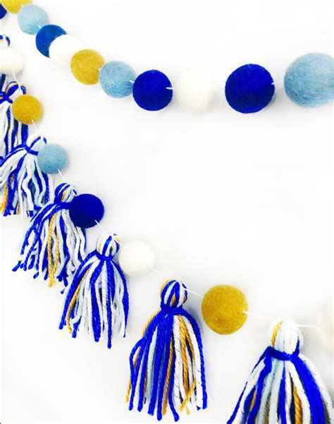 Hanukkah Tassel Garland Felt Ball Pompom Hanukkah Decorations Mantle