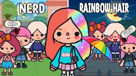 I M A Nerd By Day I M A Rainbow Hair By Night Toca Life Story