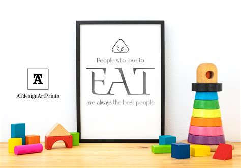 Quotes Funny Kitchen Wall Art Printable people Who Love to Eat Are ...