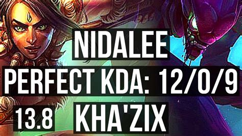 NIDALEE Vs KHA ZIX JNG 12 0 9 67 Winrate Legendary KR