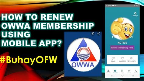 How To Renew Owwa Membership Using Mobile App Buhayofw Youtube