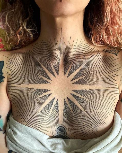 Sun Chest Tattoo Beautiful Tattoos Engraving Tattoo Body Tattoos