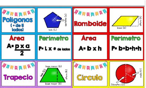 Figuras Geométricas Áreas Perímetros Y Circunferencias Descargar Pdf