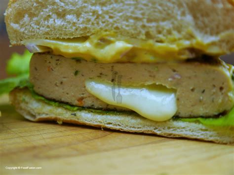 Double Melt Chicken Cheese Burger Food Fusion