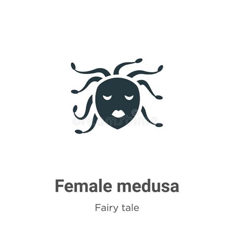 Icono Femenino De La Medusa Icono Femenino De La Medusa Del Vector Plano De Moda En Whi