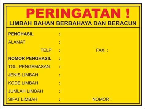 Jual Label Identitas Limbah B3 Di Lapak Arka Grafika Bukalapak