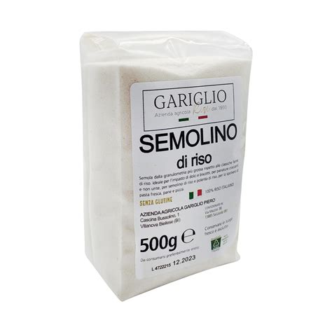 Semolino Di Riso 500g Gariglio Risi Azienda Agricola