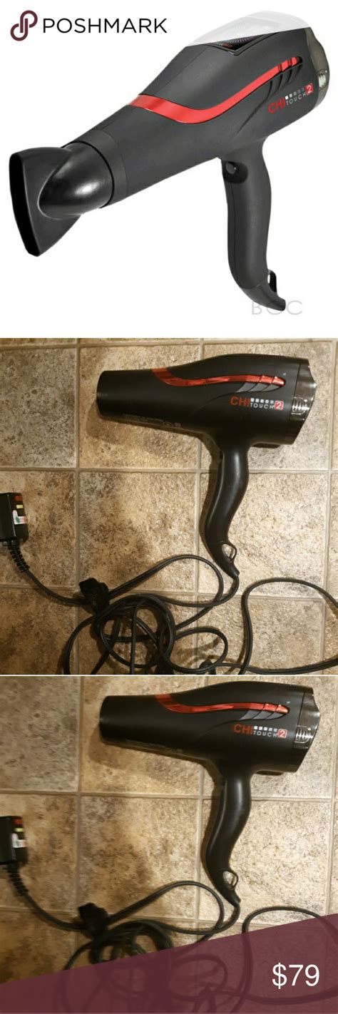 Chi Touch 2 Hairdryer Slim Body Hair Dryer Black And Red