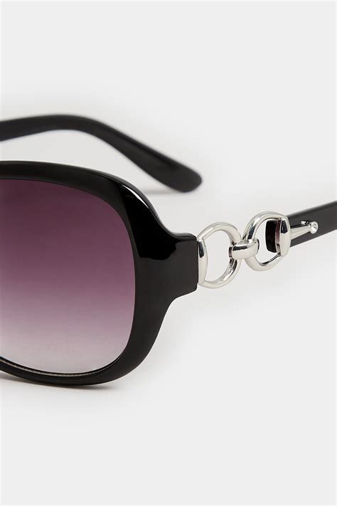 Black Oversized Double Circle Sunglasses Yours Clothing