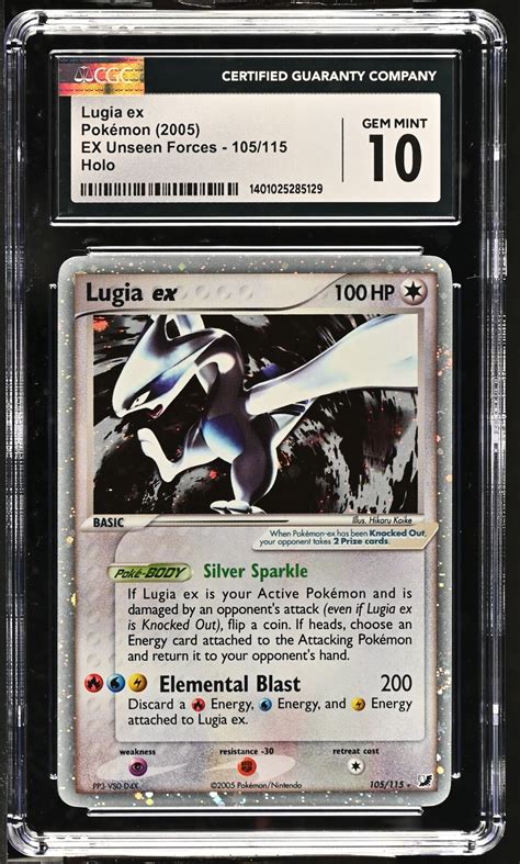 2005 Pokemon EX Unseen Forces Holo Lugia Ex 105 115 CGC 10 Gem Mint EBay