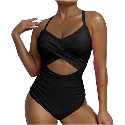 Aboser Womens One Piece Swimsuit Sexy Cutout Bathing Suits Push Up