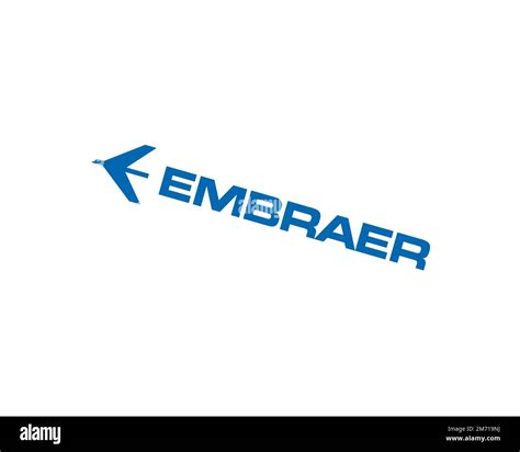 Embraer, rotated logo, white background B Stock Photo - Alamy