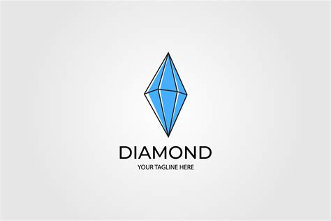 Minimalist Diamond Stone Vector Logo Graphic By Hsn42 · Creative Fabrica